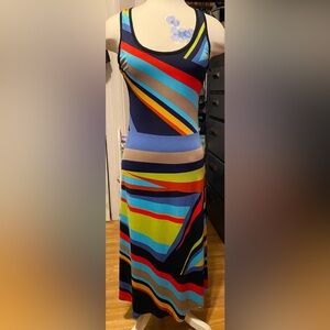 NWT, Women’s Size M Love Culture Multicolor Sleeveless Multicolor Maxi Dress